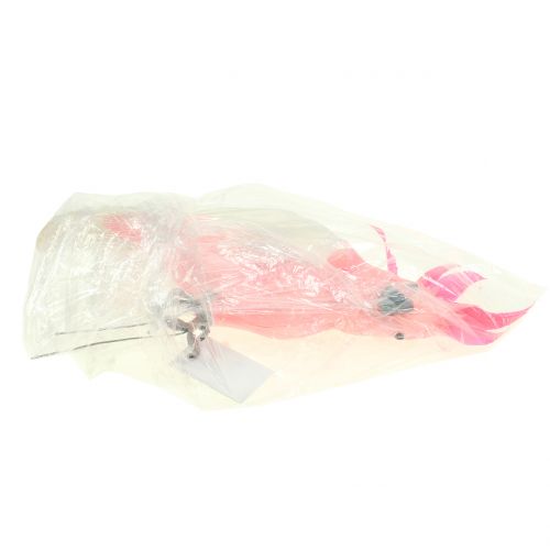 Floristik24 Deko Kakadu Pink 32cm