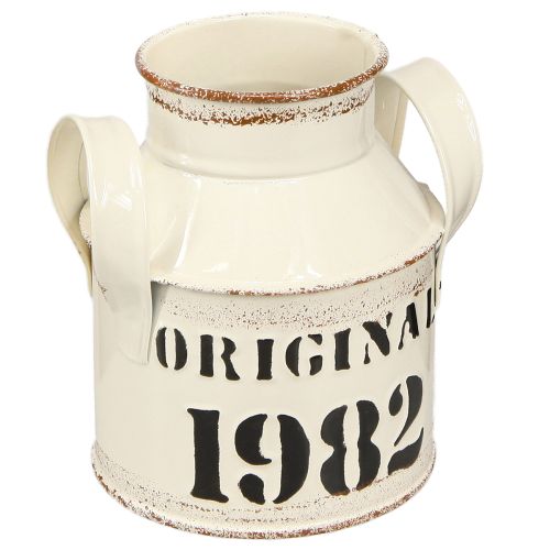 Artikel Kanne Metall Deko „Original 1982“ Creme Rost H13cm 2St