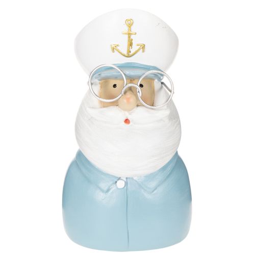 Kapitän Dekofigur 16 cm aus Polyresin in Blau und Weiss | Floristik24.ch