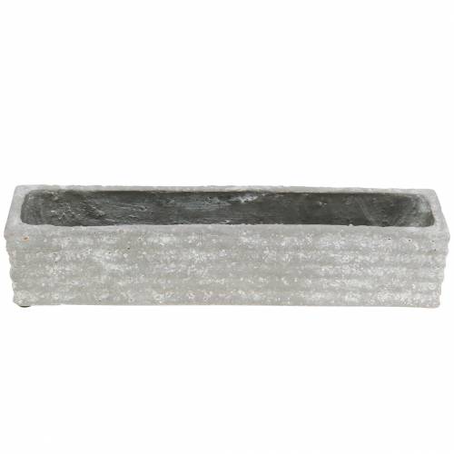 Floristik24 Pflanzkasten Beton Hellgrau 30x7cm H6,5cm 2St