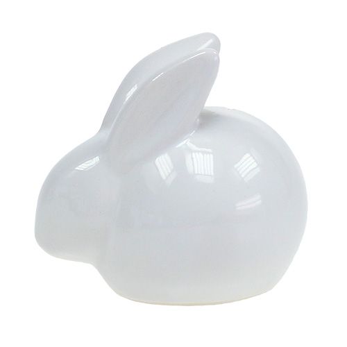 Floristik24 Keramik Hase Weiß 8,5cm 4St