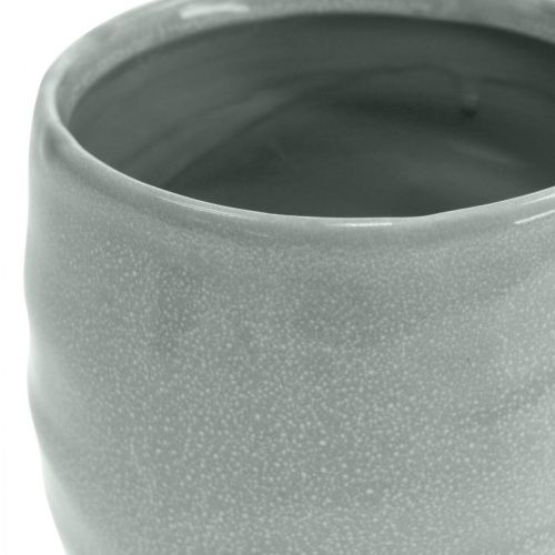 Artikel Übertopf, Keramik zum Bepflanzen, Dekotopf gewellt Ø12,5cm 3St