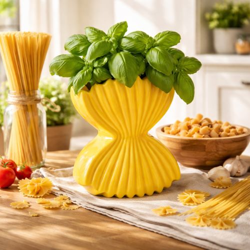 Artikel Pasta Vase Keramik Dekorative Tischdekoration mediterran für Wohnzimmer und Büro 16cm