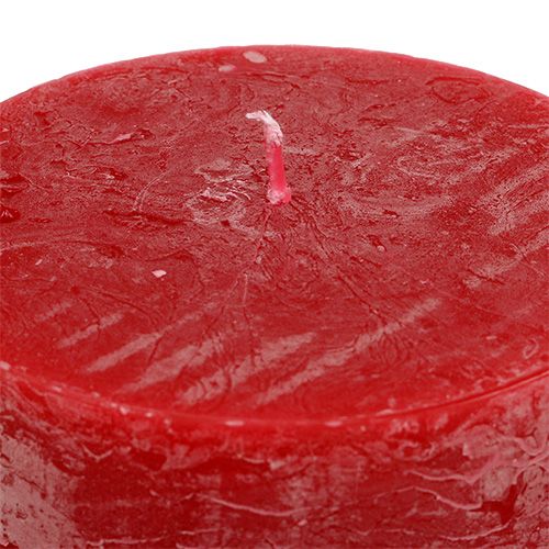 Floristik24 Kerze Rot 100mm x 150mm durchgefärbt 4St