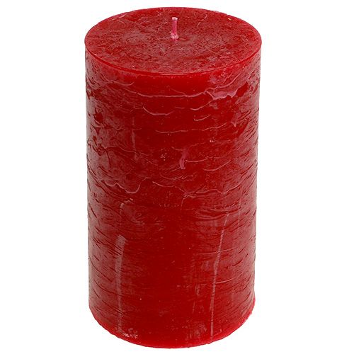 Floristik24 Kerze Rot 85mm x 200mm Stumpenkerze durchgefärbt 2 St