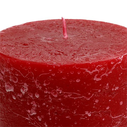 Floristik24 Kerze Rot 85mm x 200mm Stumpenkerze durchgefärbt 2 St