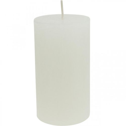 Floristik24 Stumpenkerzen Rustic Durchgefärbte Kerzen Weiß 60/110mm 4St
