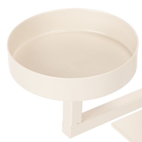 Kerzenständer aus Metall mit vier Kerzentellern 47cm in Creme | Floristik24.ch