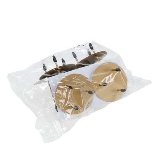 Floristik24 Kerzenhalter Ø5cm Gold matt 4St