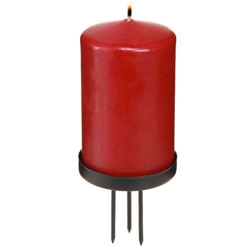 Floristik24 Kerzenhalter Adventskranz Metall Schwarz matt Ø8cm 4 St