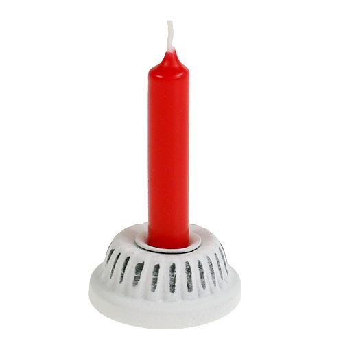 Artikel Kerzenhalter Backform Weiß Ø5,3cm H2cm