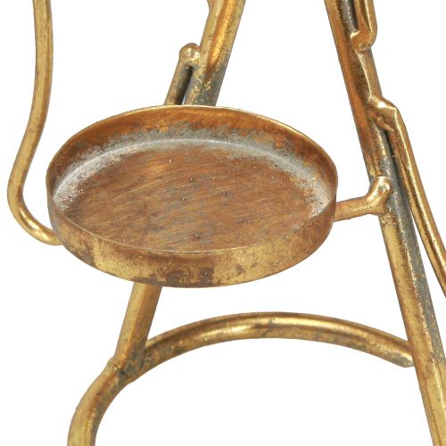 Floristik24 Kerzenhalter Engel Teelichter und Stumpenkerzen Gold H26cm