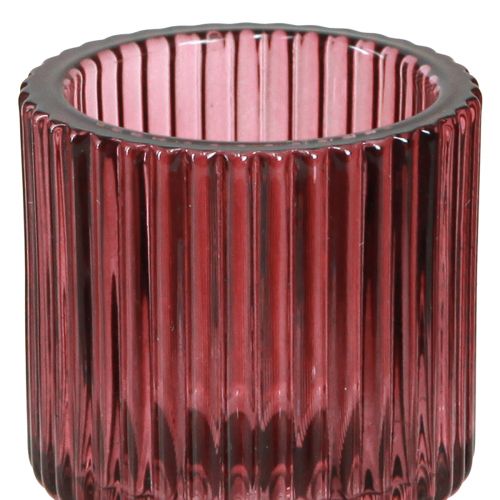 Artikel Kerzenhalter Glas Stabkerzenhalter in Berry H8cm 4 St