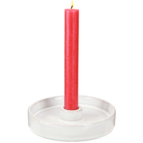 Artikel Kerzenhalter Keramik Weiß – Moderner Kerzenleuchter für Stabkerzenhalter Ø13cm 2 St