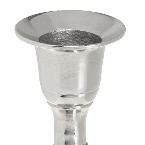Artikel Kerzenhalter Metall Silber Stabkerzenhalter H9,5cm 2St