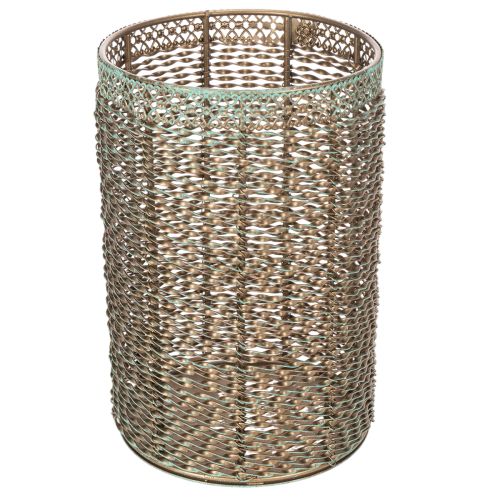 Kerzenhalter Metall Ø8/10/13 cm 3er-Set Goldbraun-Türkis | Floristik24.ch