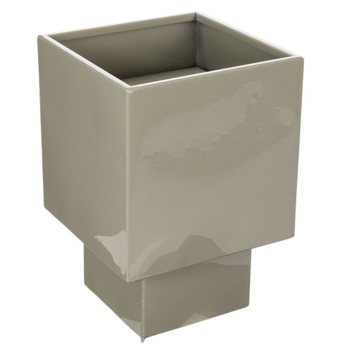 Würfelförmiges Pflanzgefäss Metall Grün 22 cm mit Erhöhtem Stand | Floristik24.ch