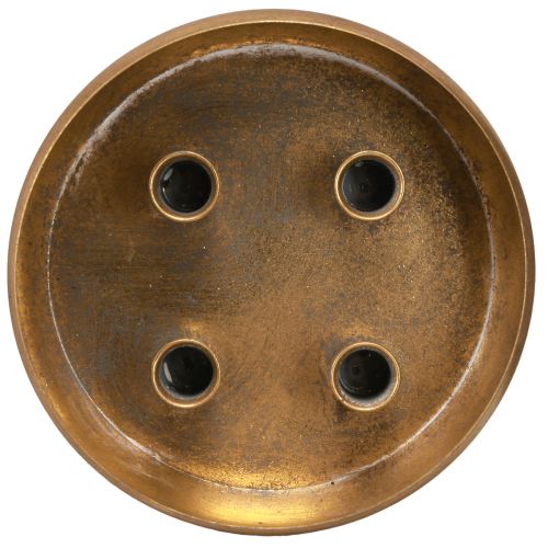 Artikel Kerzenhalter Schale für 4 Stabkerzen Antik Optik Gold Ø22cm