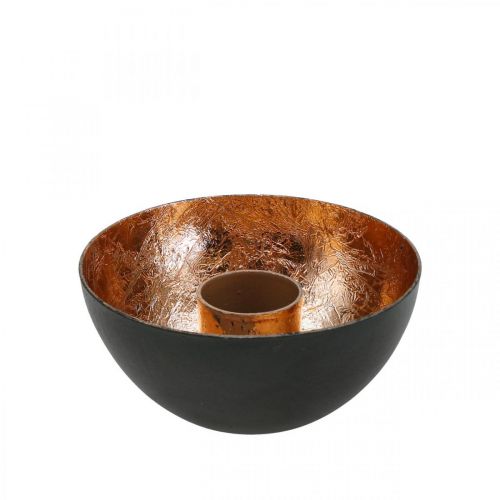 Floristik24 Kerzenhalter Schwarz, Bronze Kerzendeko Ø7,5cm H3,5cm