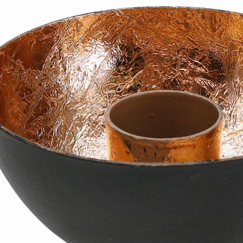 Floristik24 Kerzenhalter Schwarz, Bronze Kerzendeko Ø7,5cm H3,5cm