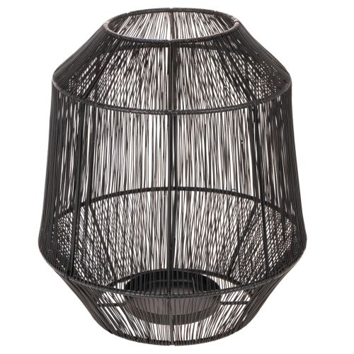 Kerzenhalter Schwarz Metall Laterne Drahtkorb Ø24cm H28cm | Floristik24.ch