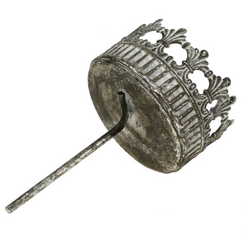 Floristik24 Kerzenhalter Silber Antik Ø7cm H12cm 4St