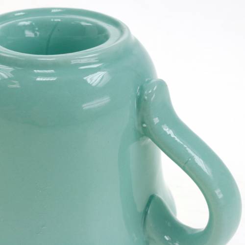 Floristik24 Kerzenhalter Tasse Ø7,5cm H6cm Grün 3St