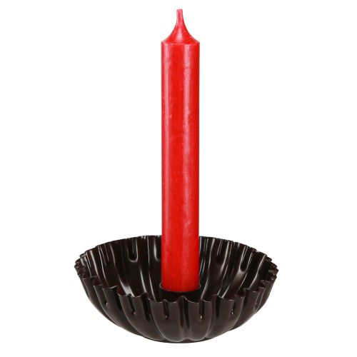 Artikel Kerzenhalter Vintage Kuchenform Dunkelbraun Ø11,5cm 4 St