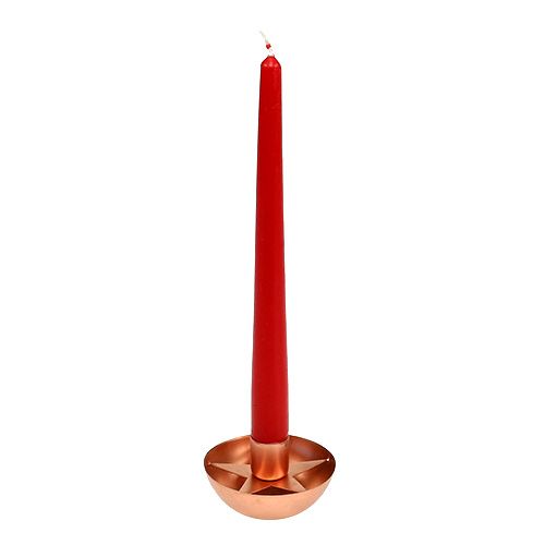 Floristik24 Kerzenhalter für Spitzkerze Kupfer Ø8cm H5cm