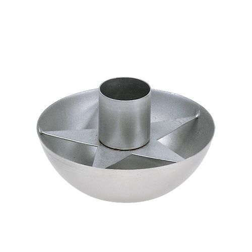 Kerzenhalter für Spitzkerze Silber Ø8cm H5cm