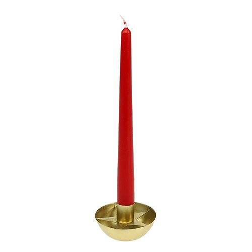 Floristik24 Kerzenhalter für Spitzkerzen Gold Ø8cm H5cm
