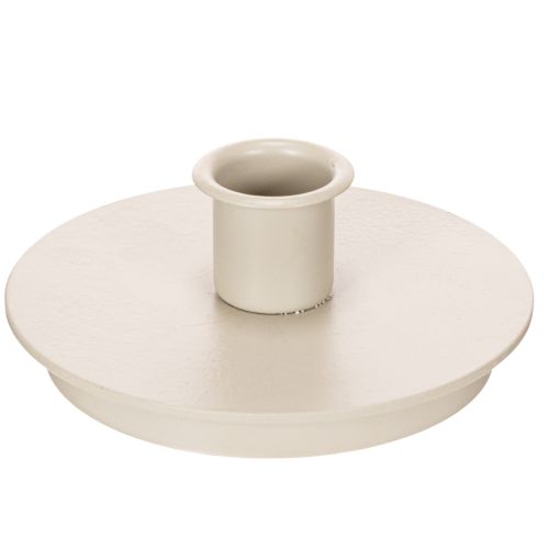 Kerzenhalter rund Metall cremefarben für Stabkerzen 10cm 2er-Set