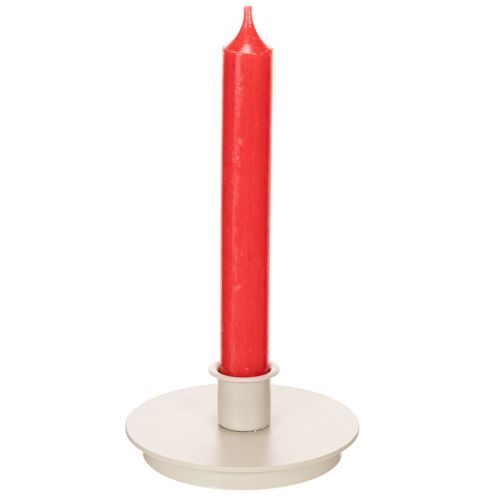 Kerzenhalter rund Metall cremefarben für Stabkerzen 10cm 2er-Set | Floristik24.ch