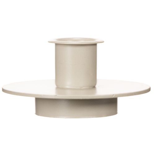 Kerzenhalter Metall Beige Matt 8cm 3er-Set für Stabkerzen | Floristik24.ch