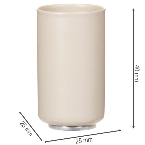 Stabkerzenhalter mit Magnet aus Metall 25 mm cremeweiss 4er-Set | Floristik24.ch