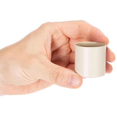 Magnetischer Kerzenhalter aus Metall 4 cm Taupe-Creme für dicke Stabkerzen 4er-Set | Floristik24.ch