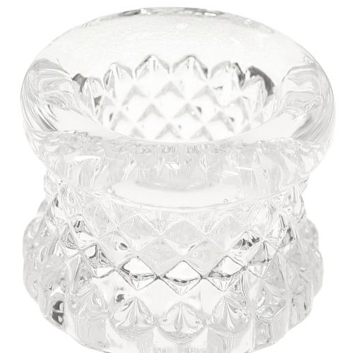 Artikel Kerzenhalter mit Henkel für Stabkerzen Glas 10,5cm Klar 4St