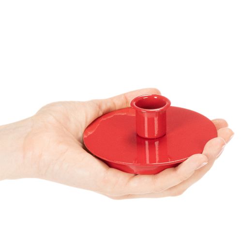 Kerzenhalter Rot aus Metall 10 cm für Stabkerzen 2er Set | Floristik24.ch