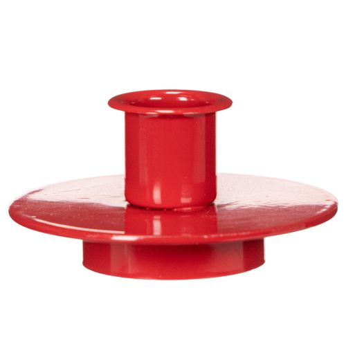 Kerzenhalter aus Metall rot 8 cm für Stabkerzen 3er-Set | Floristik24.ch