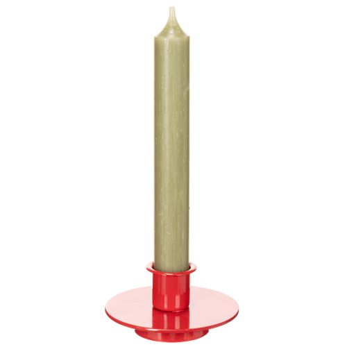 Kerzenhalter aus Metall rot 8 cm für Stabkerzen 3er-Set | Floristik24.ch