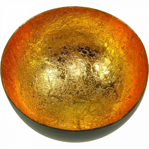 Floristik24 Tischdeko Weihnachten Schälchen Schwarz Gold Ø8cm H4cm