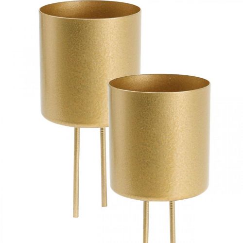 Artikel Kerzenhalter zum Stecken Gold Teelichthalter Metall Ø5cm 4St