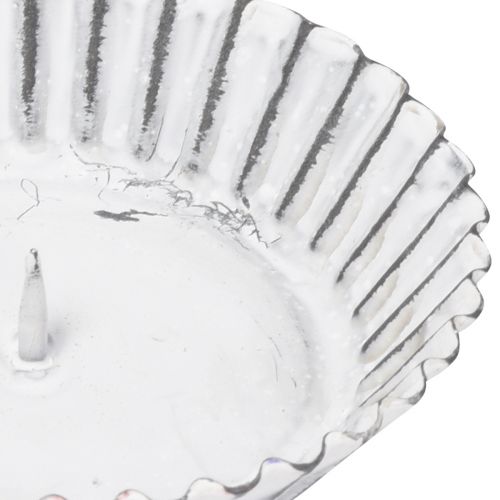 Artikel Kerzenhalter zum Stecken Weiß Kuchenform Ø10cm 4St