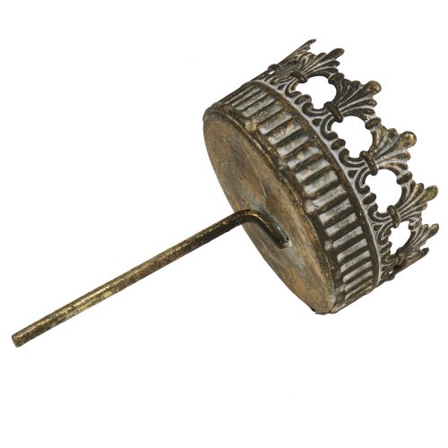 Floristik24 Kerzenhalter Adventskranz Antik Gold Ø7cm H12cm 4St