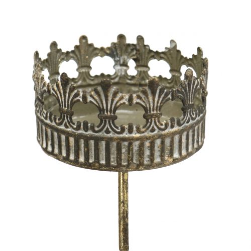 Floristik24 Kerzenhalter Adventskranz Antik Gold Ø7cm H12cm 4St