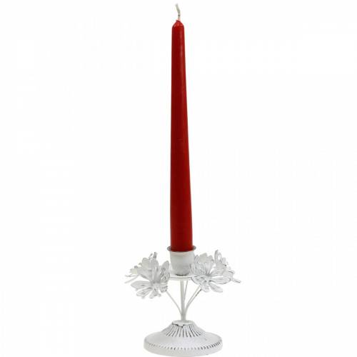 Floristik24 Kerzendeko, Frühling, Kerzenhalter mit Blüten, Metalldeko für die Hochzeit