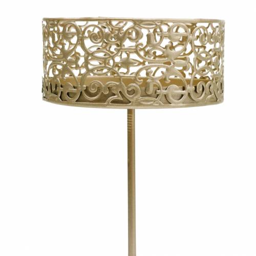 Florale Kerzenhalter zum Stecken Golden Ø8,8cm H13,7cm 4 St Antik-Optik | Floristik24.ch