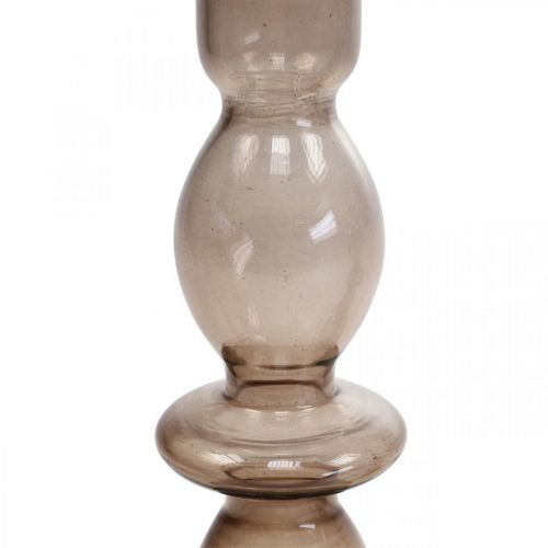 Kerzenhalter Glas Kerzenständer Stabkerzenhalter 18,5cm 2St