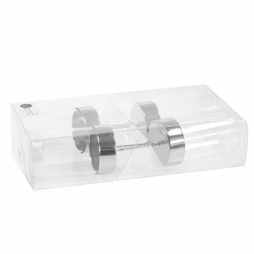 Kerzenhalter zum Stecken Metall/Glas Ø5cm H14cm 4 St | Floristik24.ch