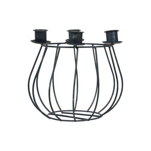 Artikel Kerzenhalter Metall Grau Gitterkorb Adventskranz Ø14cm